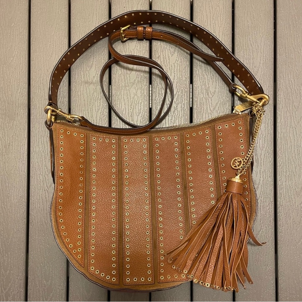 Michael Kors Women's  Guitar Strap Purse | Brooklyn Grommet | Tassel - Picture 3 of 16